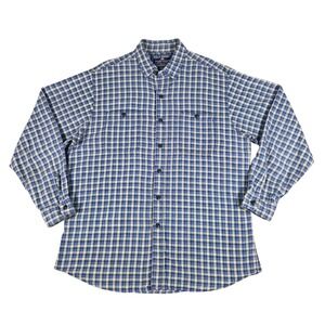 Vintage Polo Sport Sportsman Ralph Lauren Flannel Shirt Mens‎ Large Linen Blend